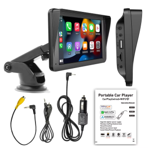 Máy Nghe Nhạc Đa Phương Tiện Ô Tô BQCC 7 Inch Với Carplay Không Dây Android Auto Màn Hình Cảm Ứng Gắn Kính Chắn Nắng Máy Nghe Nhạc MP5 Di Động 5300 Cho Xe Hơi Đa Năng