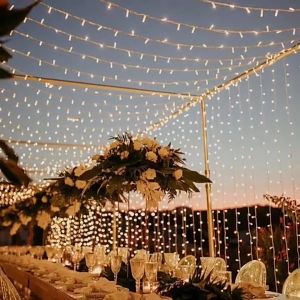 2025 Lampu Hias Ramadhan Natal Lampu Hias Lampu Dekorasi Lampu Tumbler 10 Meter Lampu Kelap Kelip Warna Warni Outdoor Waterproof with EU Plug
