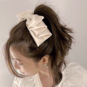 Kẹp Tóc Ren Lụa Hàn Quốc Thanh Lịch Có Nơ Bướm Kẹp Tóc Đuôi Ngựa Kẹp Tóc Mùa Xuân Mới Thời Trang Phụ Kiện Tóc