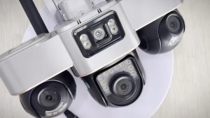 V380 Pro Kamera CCTV 3 Lensa 10X Zoom Rotasi PTZ APP 12MP Komunikasi Dua Arah Penglihatan Malam Alarm outdoor waterproof panorama 360° Warna cctv wifi sambung ke hp