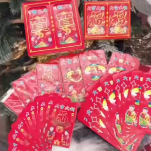 100pcs/box Chinese Ampao Red Envelope AngPao New Year gift Chinese New Year red envelopeLucky Bag