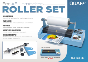 All U Want - QUAFF PROMO PACKAGE A3 Size Laminating Machine + Roller Set for Laminator