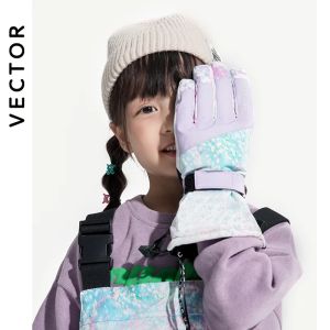 Professional Ski Gloves Girls Boys Waterproof Warm Gloves Winter Snow Kids Windproof Skiing Snowboard Gloves Riding Gloves