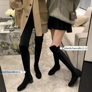 เวอร์ชันหนังแกะ~ใหม่ ฤดูใบไม้ร่วง ฤดูหนาว ถุงเท้ายาวถึงเข่า รองเท้าบูทขี่พร้อม ผ้าขนแกะ ยืดได้ ถุงเท้ายาวเกินเข่า รองเท้าบูทยาวสําหรับผู้หญิง 5050 ถุงเท้ายาวเกินเข่า รองเท้าบูท