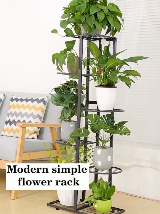 LOOGU (COD) 4/5/6/8 Tiers Metal Plant Stand Rack Plant Stand Flower Pot