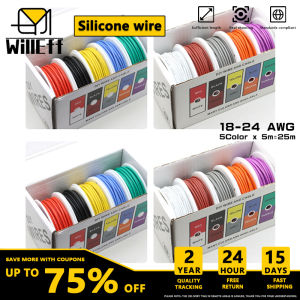 DIY Silicone wire Kit Heat Resistant Electrical Wires 5Color Strand Tinned Copper Flexible wire 18/20/22/24 AWG Super soft