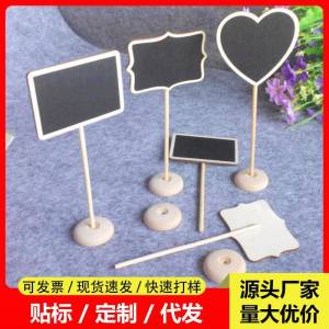 Wooden Stand Desk Mini Blackboard Coffee Shop Tea Shop Advertisement Menu Board Writing Display Business Supplies Cultural Goods