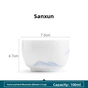 SANXUN | Hand-painted Landscape Tea Cup for Personal Use