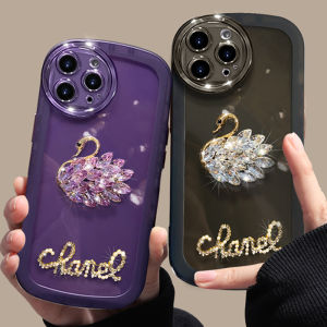Phone Case Huawei Nova 11 Pro 11i Y91 Y71 10 SE P60 Pro Y70 Y90 Casing Hot Deals New Design Youth Elegant Rhinestone Swan Pearl Lanyard Transparent Soft Cover 2023