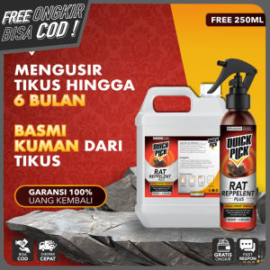 QUICKPICK SPRAY ANTI TIKUS SEMPROT [BONUS 250ML] 1L 100ML Rat Repellent Racun Cairan Obat Pembasmi Pengusir Hama Anti Wirok Curut Mencit Celurut di Kap Mesin Mobil Motor Kabel Interior Di Dapur Rumah Ruang Tamu Gudang Parfum Alami AMPUH Disinfectant not W