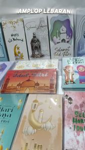 Amplop Raya Unik Bentuk Panjang Isi 50pcs - Desain Kartun Warna Netral