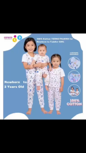 6 Pairs Terno Pajama for Girl Baby Pure Cotton /Newborn to Toddler Non Faded Prints 0 to 18 Months