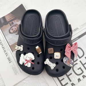 Bow Knot Crocs Jibbitz Charms Plush Five Pointed Star Shoe Buckle Cute Puppy Detachable Shoe Flower Decoration for Crocs