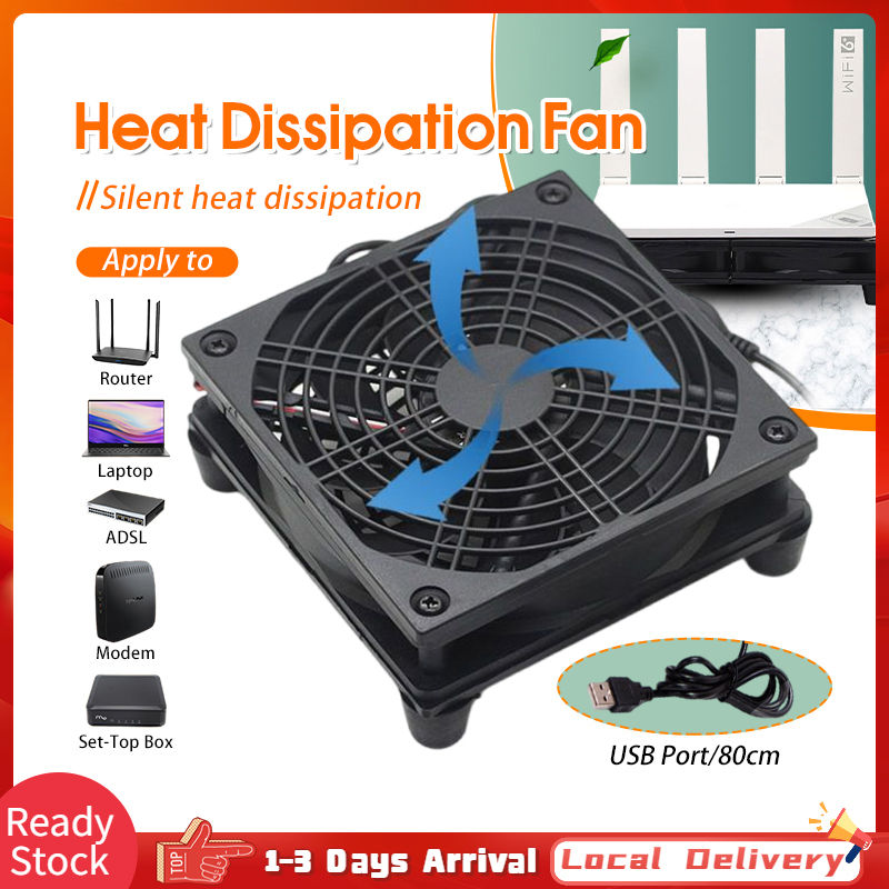 Cooling Fan Router Set-top Box Silent Mute 5V USB Computer Case Cooler Air Cooling Fan Computer Accessories