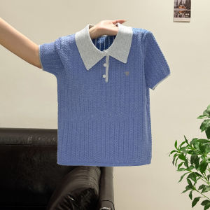 La Chapelle | Áo Thun Cổ Polo Tay Ngắn Màu Kẻ Hè