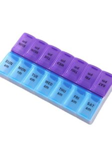 Portable Mini Three Grids Medication Box Small Remind Organizer for Morning Noon Night Tablets Storage Container Week Long