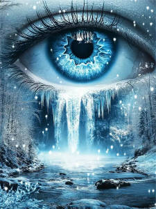 Huacan Eye Scenery Waterfall Diamond Painting 5D DIY Full Square Round Diamond Mosaic New Collection 2025 Handmade Gift