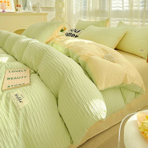 Pure Cotton Japanese Style Bubble Gauze Washed Four Piece Set