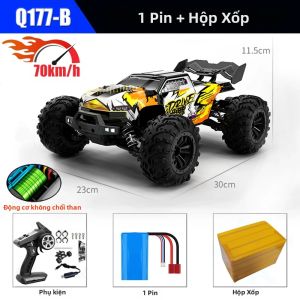 Xe Điều Khiển Từ Xa 4WD Tỷ Lệ 1/16 Tốc Độ 70KM/h Động Cơ Không Chổi Than Xe Địa Hình Leo Núi Xe Đua Xe Leo Núi Dành Cho Người Lớn