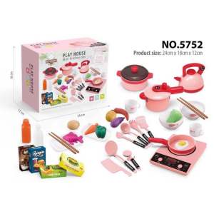 Bộ Đồ Chơi Nhà Bếp Nấu Ăn Play House Mini Kittchen Set 36 Chi Tiết. Đồ chơi nấu ăn Cho Bé Nhựa Cao Cấp An Toàn Cho Cả Bé Trai Và Bé Gái