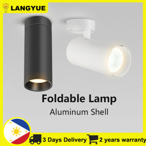 【LANGYUE】Tricolor Foldable Led ceiling Downlights /Surface Mounted/Rotatable/Aluminum Spot Lights 7/10/15W