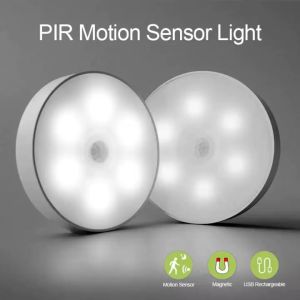 Rechargeable Sensor Night Lamp With Motion Sensor Warm/White Lighting USB Charging Bedroom Decoration Wireless Led