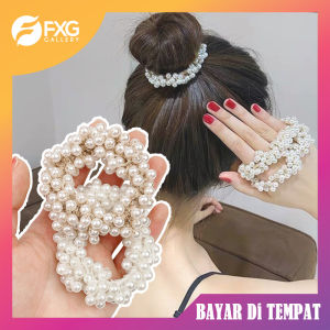 FXG - Ikat Rambut Mutiara Cewek Fashion Korea Karet Elastis Wanita Anak & Dewasa ACC34