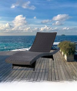 Outdoor Wicker Lounger Bed Balcony Swimming Pool Lounge Chair Outdoor Patio Yard Single Combination Casual Folding Beach Chair