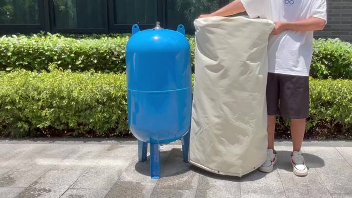Round Well Head Cover (5 ° F) - Insulated Well Pump Cover - Decorative Well Pump Covers - Thickened 3 Layers Well Cover for Water Wells Freeze Proof, 8"Dia x 12"H, Beige