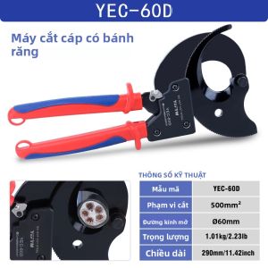 Kìm Cắt Cáp Đa Năng YEC-60D Chuyên Dụng Dùng Cho Dây Nhôm & Đồng Nhiều Sợi Cắt Thép Cacbon Lên Đến 500mm²