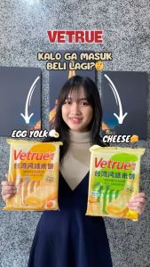 Camilan / Makanan Ringan / Kreker Beras / Rice Crackers Impor Taiwan Vetrue Varian 114 Gr ( Cheese Egg Yolk ) 300 Gr Varian Cheese Egg Yolk Hot & Spicy Crayfish Salted Egg Vegetable