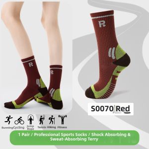 Acalen | Shock Absorbing Sweat Wicking Mid Calf Terry Sole Sports Socks
