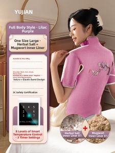 Heating Shoulder Neck Hot Compress Bag Electric Heating Shawl Salt Bag Sea Salt Herbs Heat Therapy Bag for Back Pain Relief