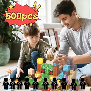 500pcs Magnetic Building Blocks World Cube Magnet World Set for Kid Age DIY Model Children Stem Best Montessori Sensory Toy