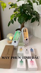 Máy khuếch tán tinh dầu xịt thơm phòng đuổi muỗi tạo độ ẩm 5 chế độ có đèn Led có thể thay lõi