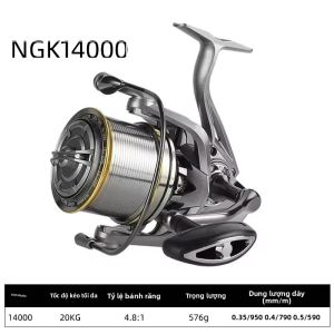 NGK/TH Siêu Nhẹ Thép Không Gỉ Câu Cá Máy 8000-14000 Series Max Kéo 25Kg Muối Nước Ngọt Tương Thích Cả Hai Tay