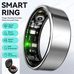 New R09 Smart Ring Men Women with Charging CaseHeart Rate Blood OxygenSkin Temperature Monitor5ATM Waterproof For Android IOS