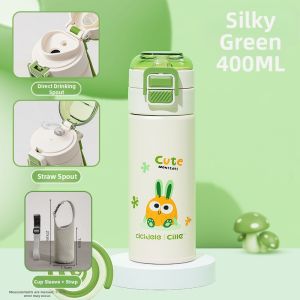 Thermal Mug for Children 316 Stainless Steel Large Capacity Straw