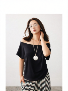 Cloud-soft Tencel Wool Blend Versatile Design Women T-shirt