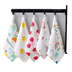 Pure Cotton Muslin Square Towel Baby Saliva Towel Newborn Face Wash Small Towel Kindergarten Face Towel Class a