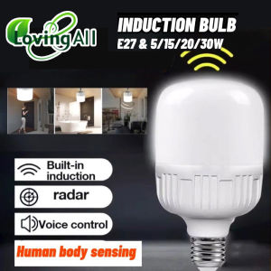 LED Sensing Light Sound Motion Sensor Bulb E27 Automatic Smart Radar Stair Corridor Hallway Lighting