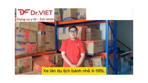 Xe lăn du lịch sắt sơn bánh nhỏ X-195L