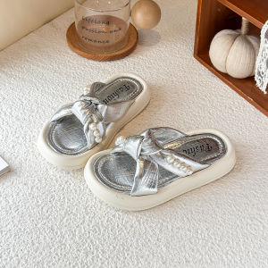 Girls Sweet Bowknot Thick-Soled Sandals