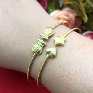 กำไลซีทองเหลืือง ฟรีไซส์ ปรับขนาดตามต้องการได้ ใส่ในชีวิตประจำวันได้