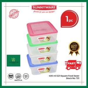 1pc 400 ml EZI Food Saver Keeper Storage Container Sunnyware 721 Microwavable House Plastic Ware Baunan Lunchbox