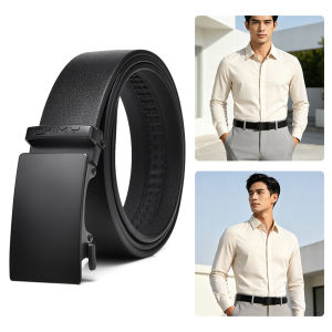 MENSPE Fashion Belt Mens Business Leisure Belt Stylish Automatic Buckle Belt Youth Sports Pant Belt Stylish Simple Nice Waistband Durable Belt