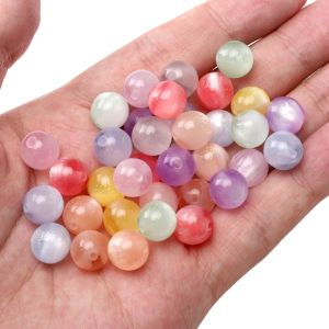 10mm 10pcs/bag Resin Moon Falling Star Changing Round Beads For Handmade Bracelet Necklace Earring Keychain DIY Craft Jewelry Making Accessories