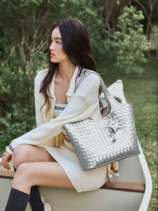Just Star | Silver Commuter Multifunctional Large Capacity Handbag