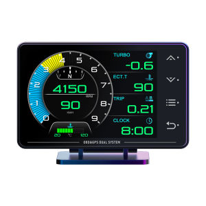 Newest XS HUD OBD2+GPS Head-up Display Water Temperature Oil Pressure Oil Temperature Turbocharged G Value Gyroscope LCD Display