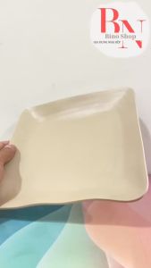 Dĩa Nhựa Melamine Nhám Nâu